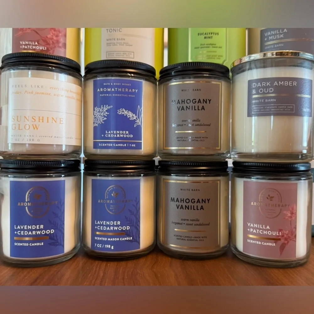BBW / White Barn New Single-Wick Candle, Dark Oud & Amber - Discontinued